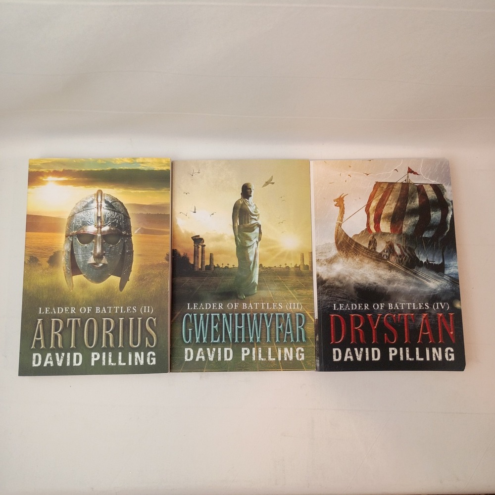 Leader of Battles by David Pilling Book Lot of 3: Artorius, Gwenhwyfar & Drystan